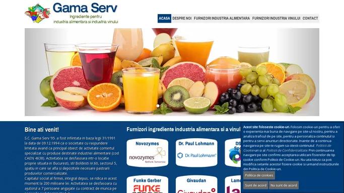 Gama Serv - Furnizor ingrediente industria alimentara si a vinului