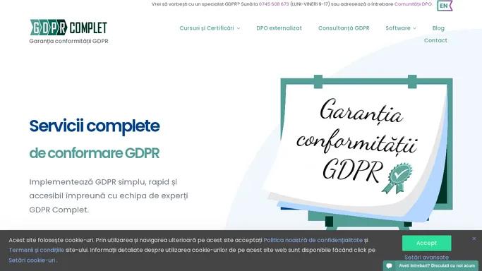 GDPR Complet - servicii GDPR complete si personalizate