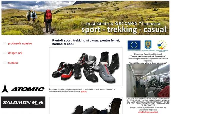 Gecomod SRL Timisoara - incaltaminte sport, trekking si casual pentru barbati, femei si copii