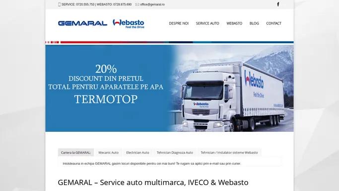 GEMARAL - Service auto multimarca, IVECO & Webasto
