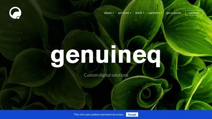 genuineq – custom digital solutions