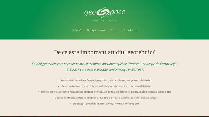 Studii Geotehnice - GEOSPACE S.R.L.