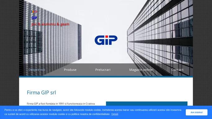 GIP - produse/prelucrari/comert - pvc/aluminiu/geam