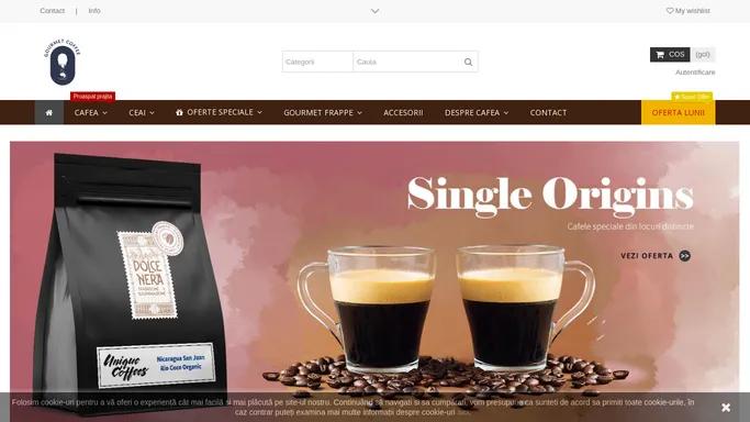 Cafea proaspat prajita, boabe sau macinata - Gourmet Coffee Shop