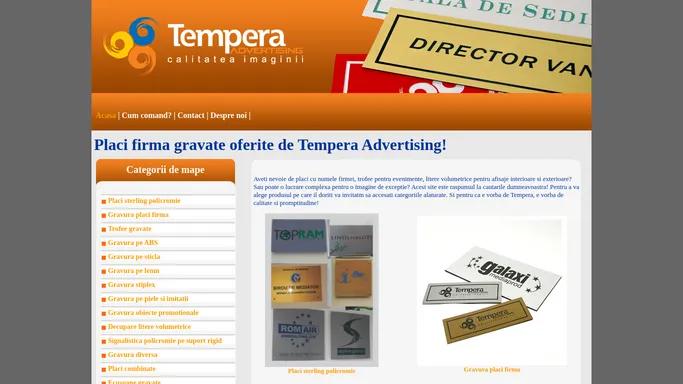 Placi firma, Placi firma gravate, Placa firma | Tempera Advertising