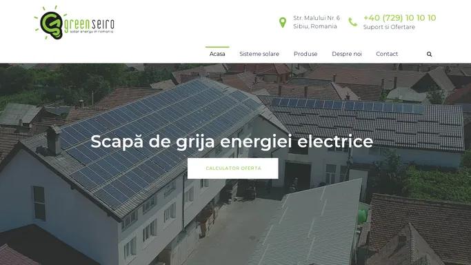 Greenseiro – Panouri fotovoltaice si sisteme solare
