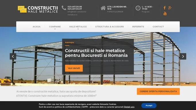 Hale metalice si constructii metalice la cheie Bucuresti Romania