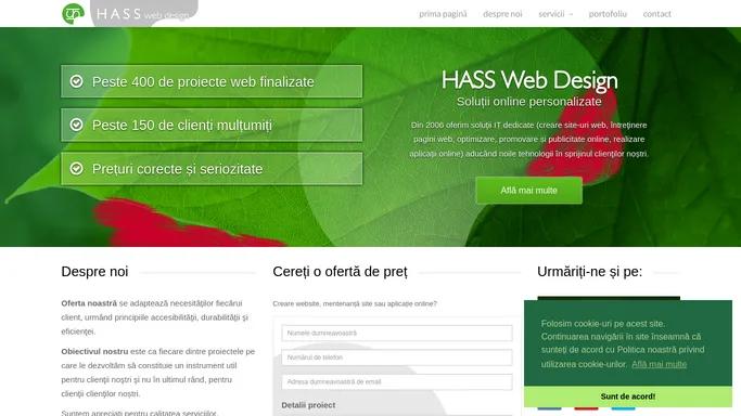 HASS Web Design: creare site-uri web, intretinere si promovare pagini web