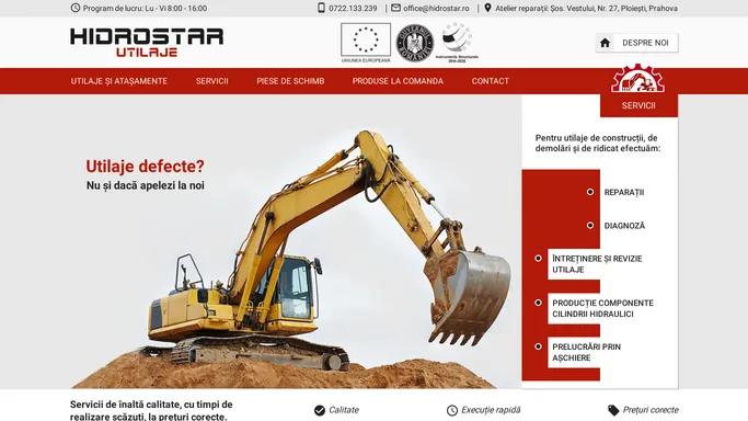 Hidrostar Utilaje - Servicii complete de reparatii pentru utilaje de constructii, de demolari si de ridicat