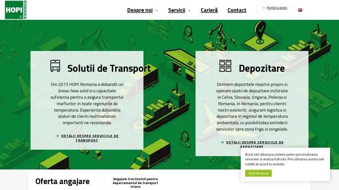 servicii logistica, transport si depozitare | HOPI Romania |