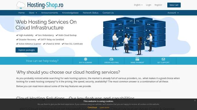 Hosting-Shop - Portal Home - Web Hosting Services On Cloud Infrastructure hosted on Microsoft Azure Cloud