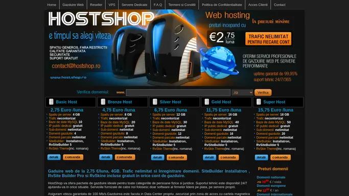 Gazduire Web | www.hostshop.ro | HostShop - Gazduire Web | www.hostshop.ro | HostShop - Gazduire Web - HostShop