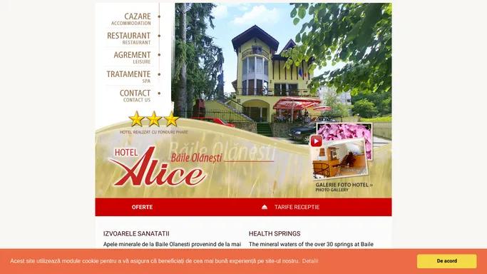 Hotel ALICE - Baile Olanesti - Valcea