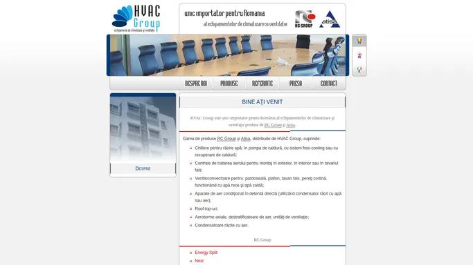 HVAC Group - Echipamente de climatizare si ventilatie, importator RC Group si Atisa