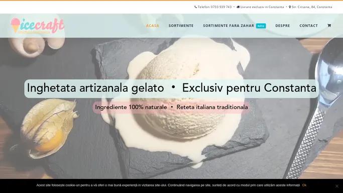 IceCraft - Inghetata Constanta - Retete gelato autentice 100% naturale