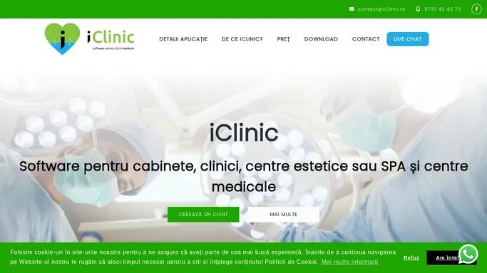 iClinic - Aplicatia clinicii dumneavoastra