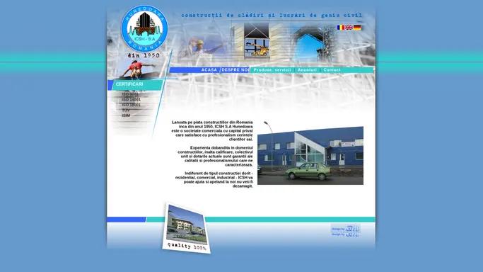 Constructii rezidentiale, comerciale, industriale - ICSH : Intreprinderea de Constructii Siderurgice Hunedoara