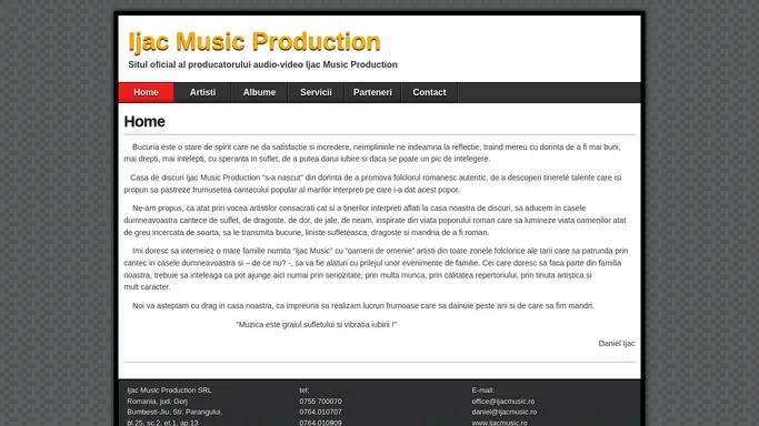 Ijac Music Production | Situl oficial al producatorului audio-video Ijac Music Production