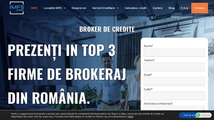 IMFS | Broker De Credit | Consultanti Financiari | Credite Bancare