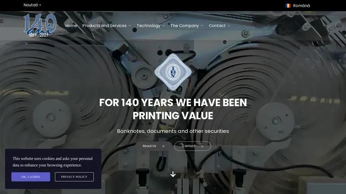 The National Bank of Romania Printing Works – For 140 years we have been printing value