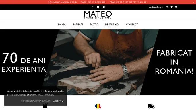 Mateo Shoes - Producator incaltaminte romaneasca