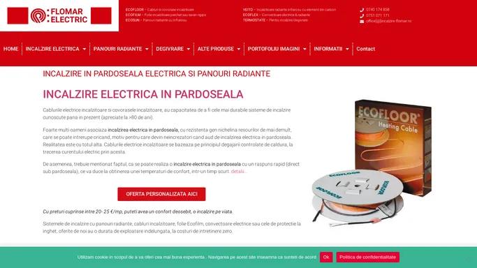 Incalzire Electrica in Pardoseala si Panouri Radiante - Flomar Electric Incalzire