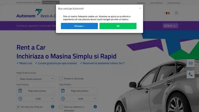 Inchirieri masini, Rent a Car in Romania, Ungaria si Serbia | Autonom.ro