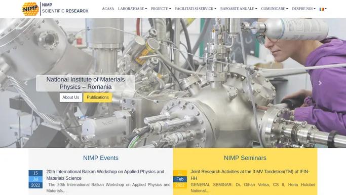 NIMP| National Institute of Materials Physics – Romania