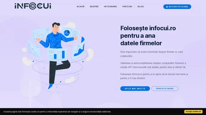 InfoCUI.ro - API furnizare date firme, verificare si validare CUI