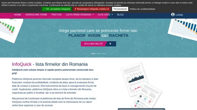 Lista firmelor din Romania cu date complete | Coface Infoquick