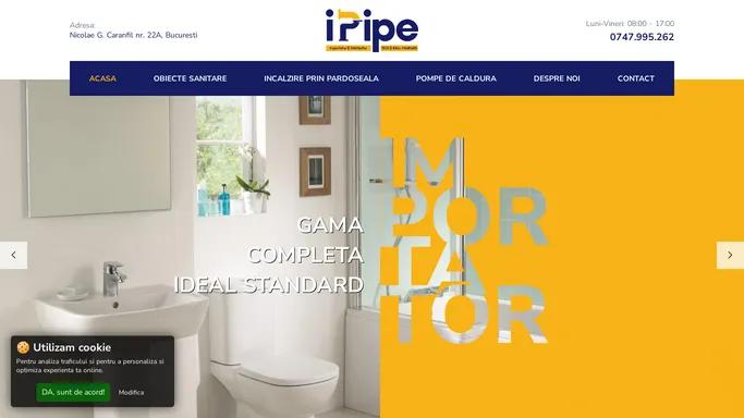 iPipe - Importator si Distribuitor, Incalzire Pardoseala TECE, Obiecte Sanitare Ideal Standard | iPipe
