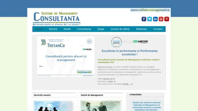 Consultanta ISO - management, sisteme certificate ISO