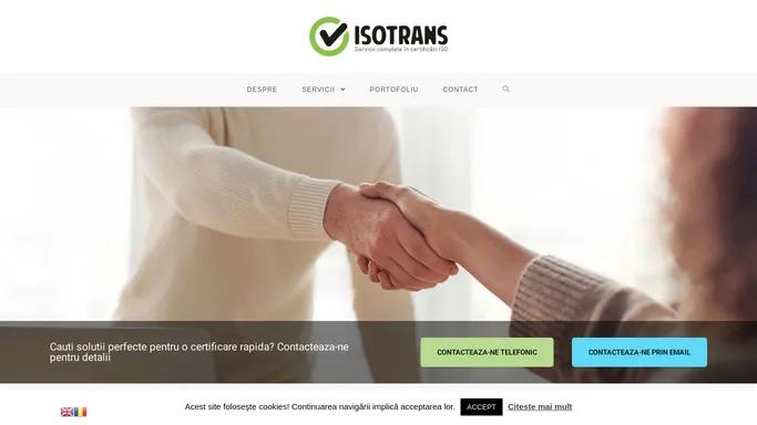ISOTRANS - Servicii profesionale de certificare ISO