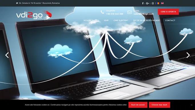 VDI2GO - Virtual Desktop Infrastructure, servicii cloud backup Bucuresti