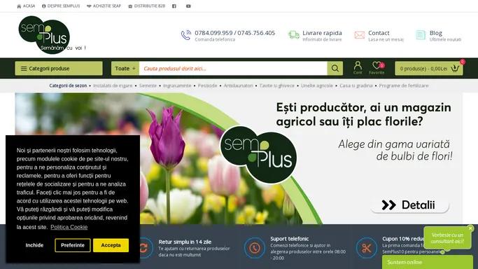 SemPlus - seminte de legume, flori, gazon, vita de vie, unelte agricole