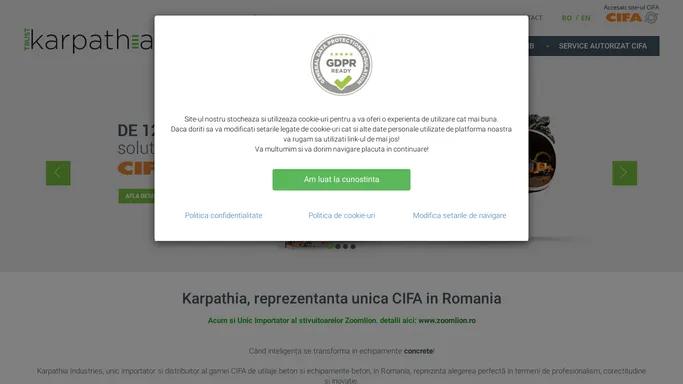 Reprezentanta CIFA, utilaje si echipamente beton | Karpathia