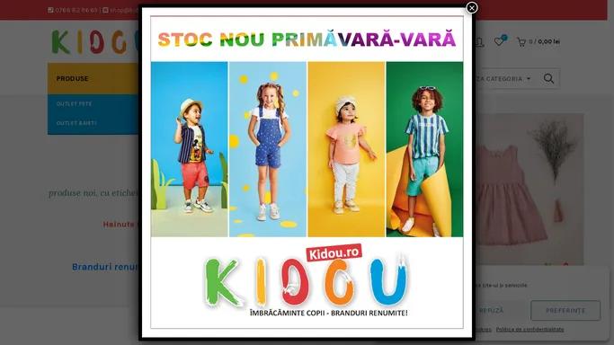 Kidou Shop, imbracaminte copii outlet - Imbracaminte copii, produse NOI, cu eticheta