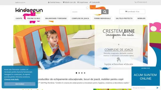 Kinderfun™ Soft Play Romania: Amenajari locuri de joaca pentru copii si producator de jucarii profesionale.