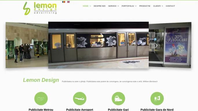 Lemon Design - Publicitate Metrou - Publicitate Aeroport - Publicitate Gari