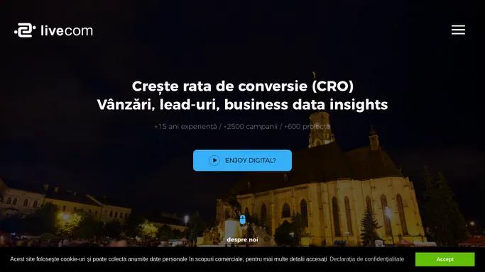 Agentia LiveCOM Cluj - promovare online, dezvoltare si creatie web