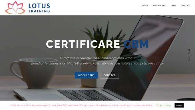 LotusTraining.ro - Brand-ul 1st Business Certificate