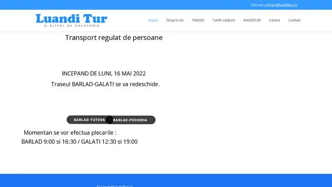 Luandi Tur | Transport regulat de pasageri