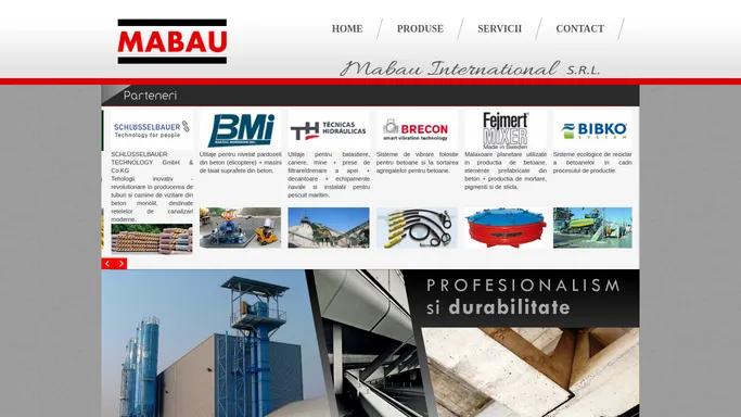Mabau International SRL Utilaje in Constructii, Echipamente si Tehnologii pentru si din Beton