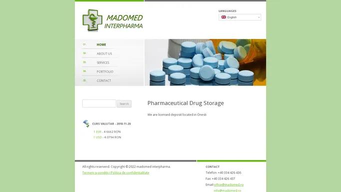Pharmaceutical Drug Storage - MADOMED Interpharma