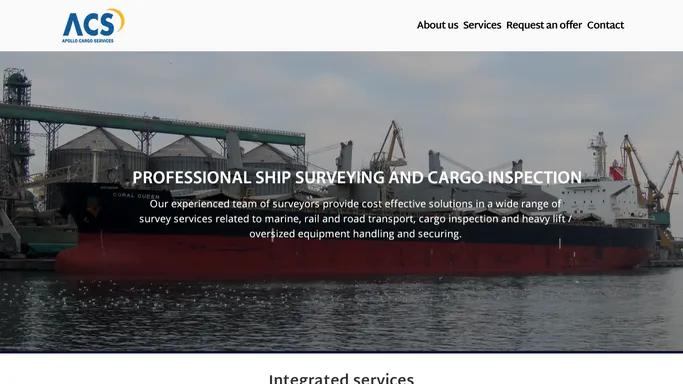 Ship survey, cargo inspection and damage assessment in Romania