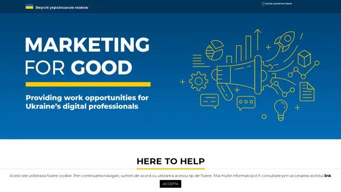 Marketing for Good - Here to help