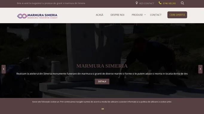 Marmura Simeria | Monumente funerare cruci morminte