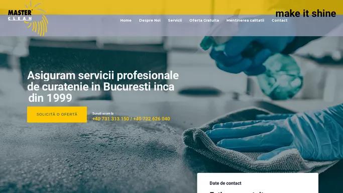 MasterClean - Firma de curatenie din Bucuresti