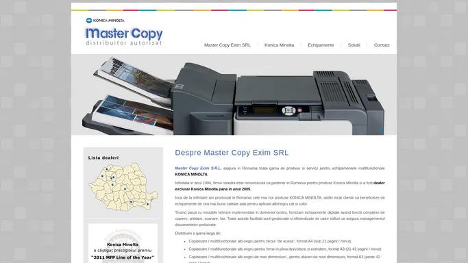 Master Copy - copiatoare si echipamente multifunctionale Konica Minolta