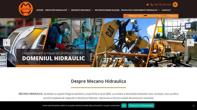 Mecano Hidraulica - cilindrii hidraulici, componente hidraulice, garnituri hidraulice, reparatii cilindrii hidraulici, Cluj